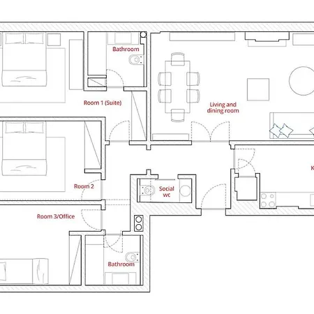 Appartement Large 3br In With 2 Balconies Cascais